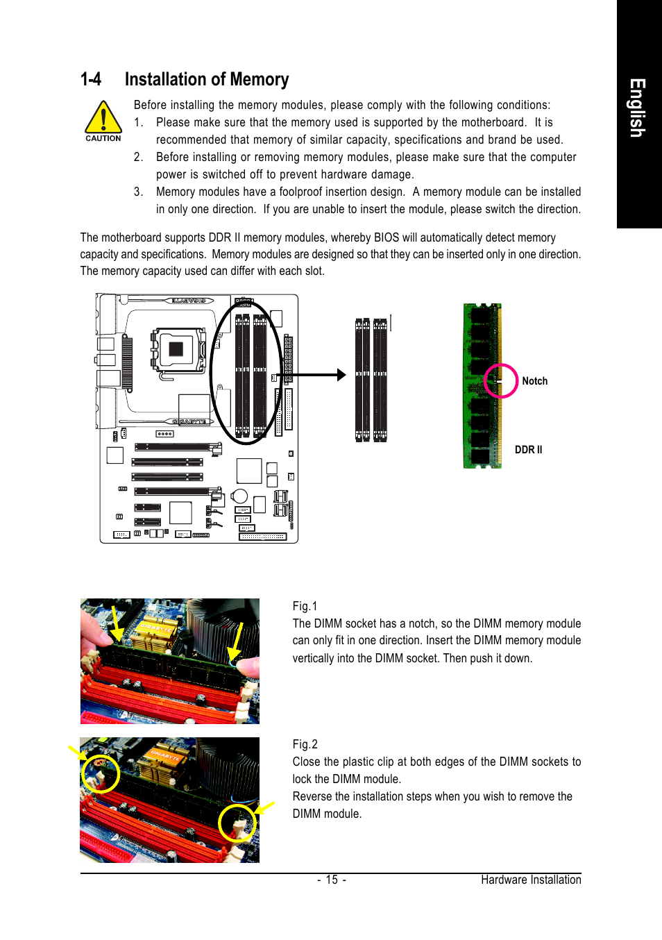 English | Intel GA-G1975X User Manual | Page 15 / 112