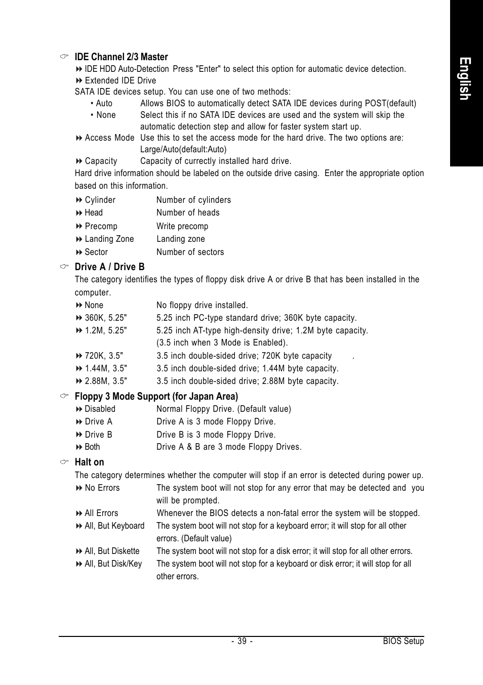 English | Intel GA-G1975X User Manual | Page 39 / 112