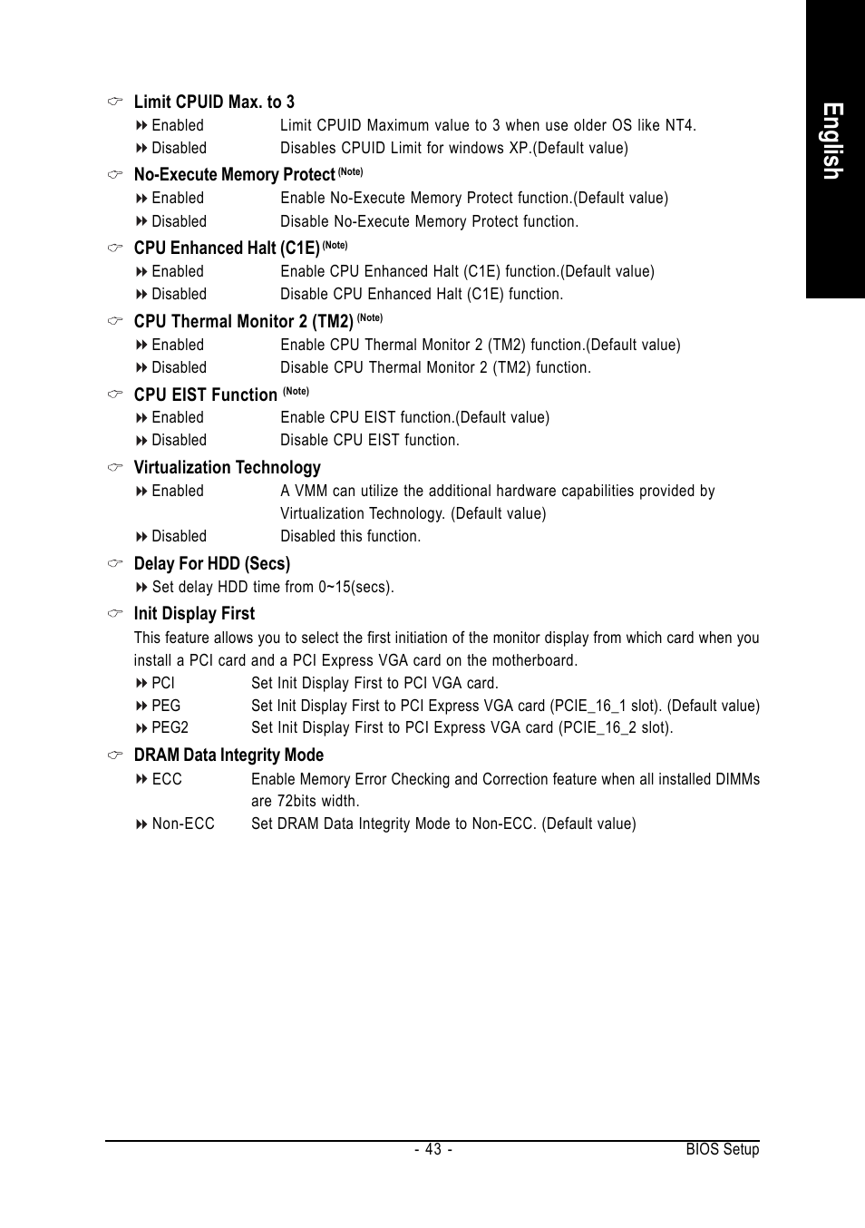 English | Intel GA-G1975X User Manual | Page 43 / 112