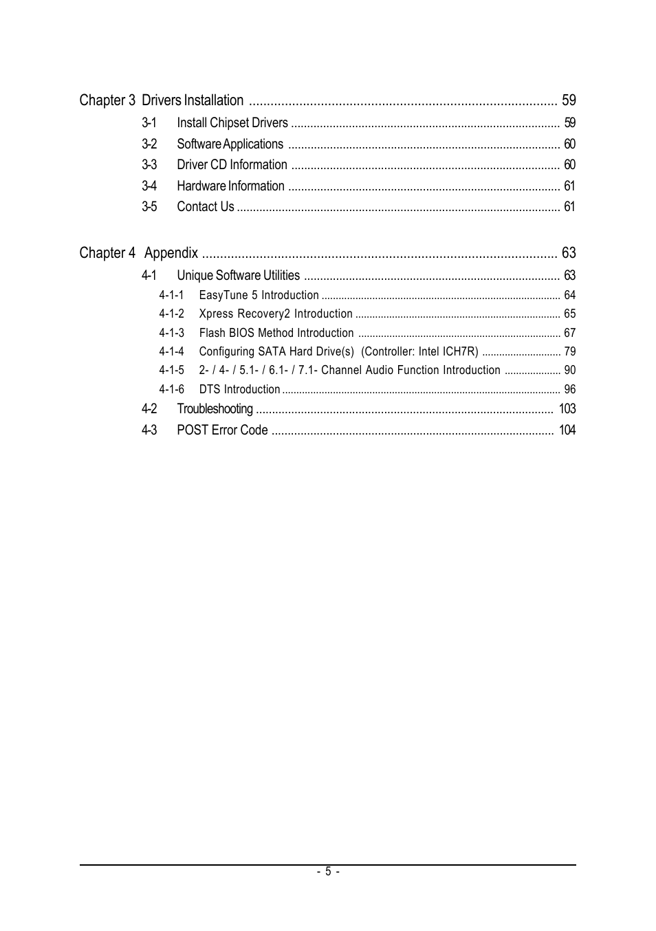 Intel GA-G1975X User Manual | Page 5 / 112