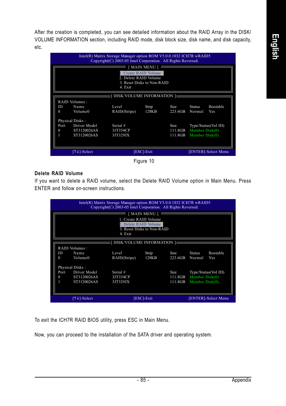 English, Appendix - 85 | Intel GA-G1975X User Manual | Page 85 / 112