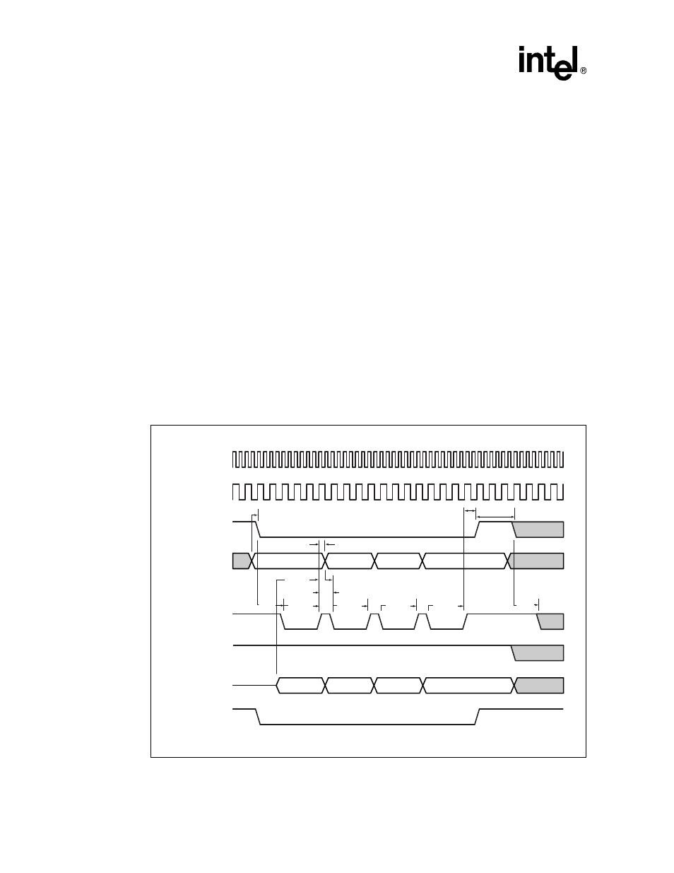 3 sram interface overview, 4 sram timing diagrams and parameters, Sram write timing diagram (4–beat burst) -22 | Intel STRONGARM SA-1100 User Manual | Page 136 / 388