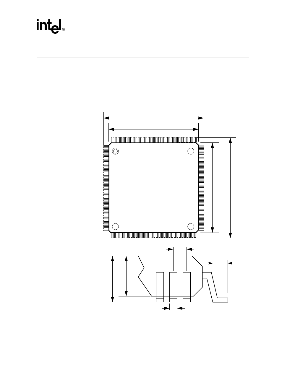 Package and pinout 14, 1 mechanical data and packaging information, Package and pinout | Mechanical data and packaging information -1, Quad flat pack – 1.4mm (lqfp) -1 | Intel STRONGARM SA-1100 User Manual | Page 355 / 388