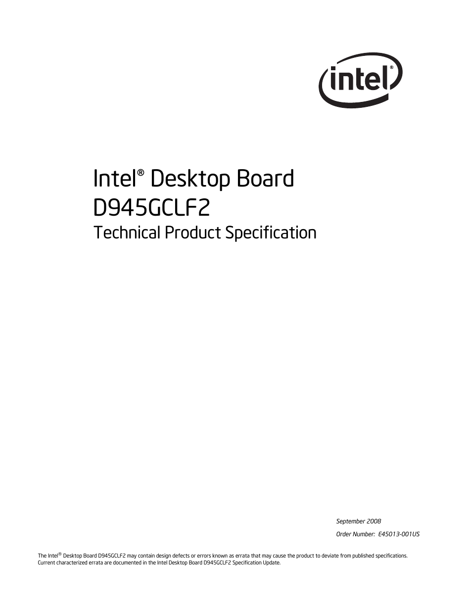 Intel D945GCLF2 User Manual | 86 pages