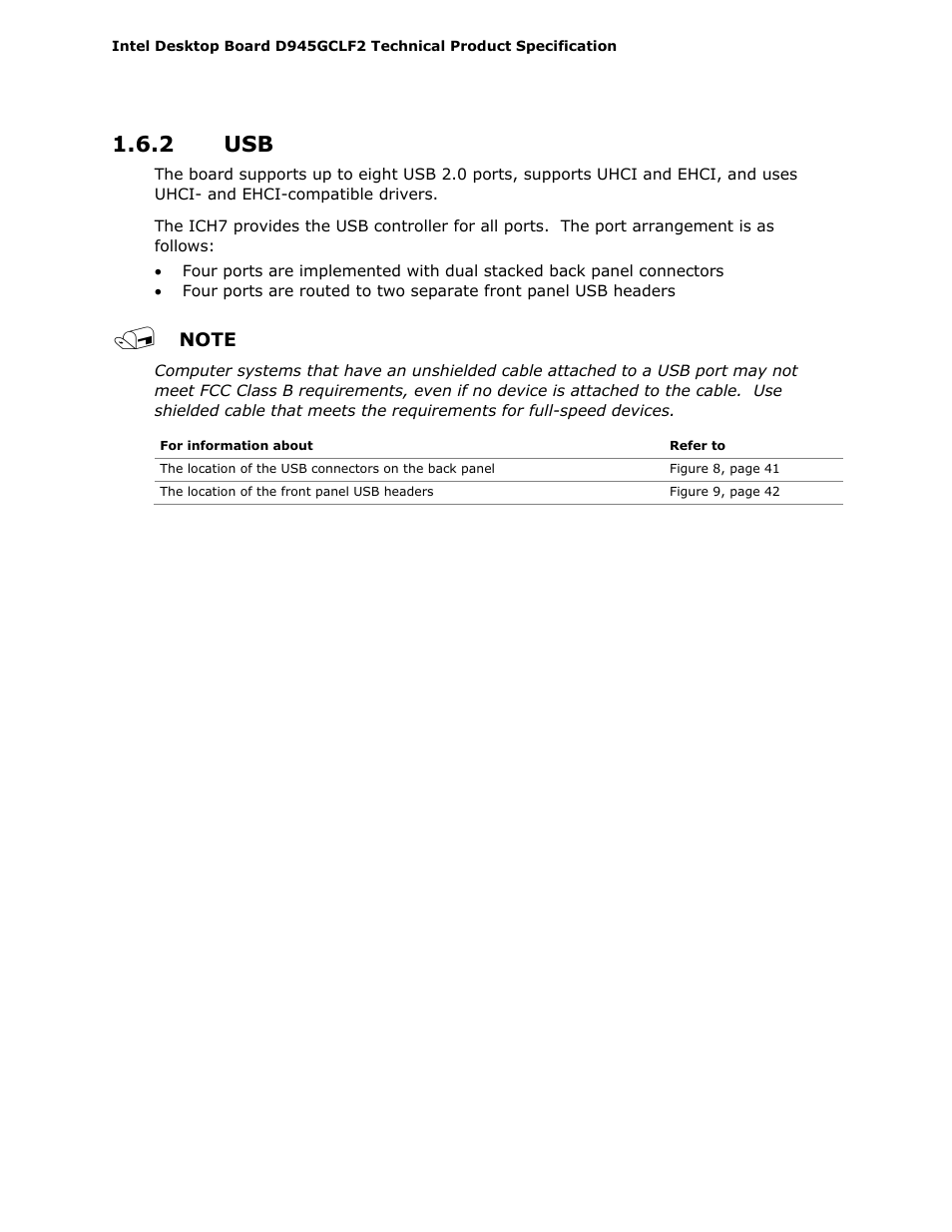 2 usb | Intel D945GCLF2 User Manual | Page 18 / 86