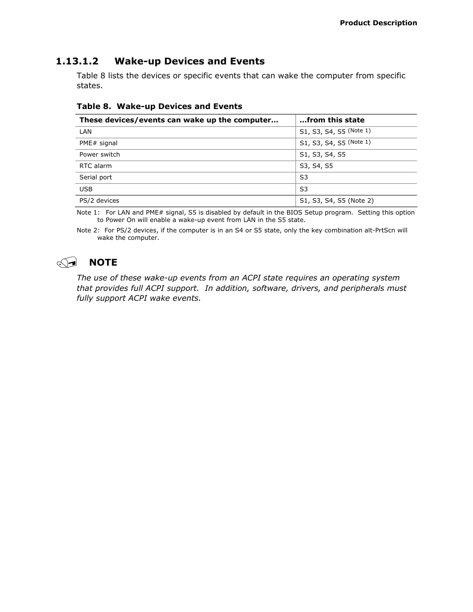 2 wake-up devices and events | Intel D945GCLF2 User Manual | Page 31 / 86