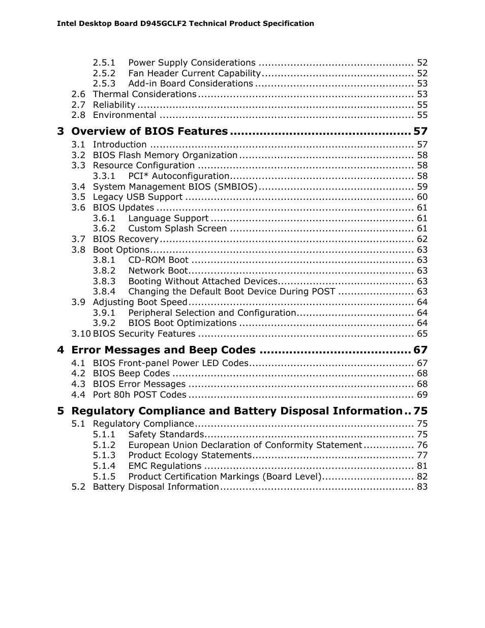 Intel D945GCLF2 User Manual | Page 6 / 86