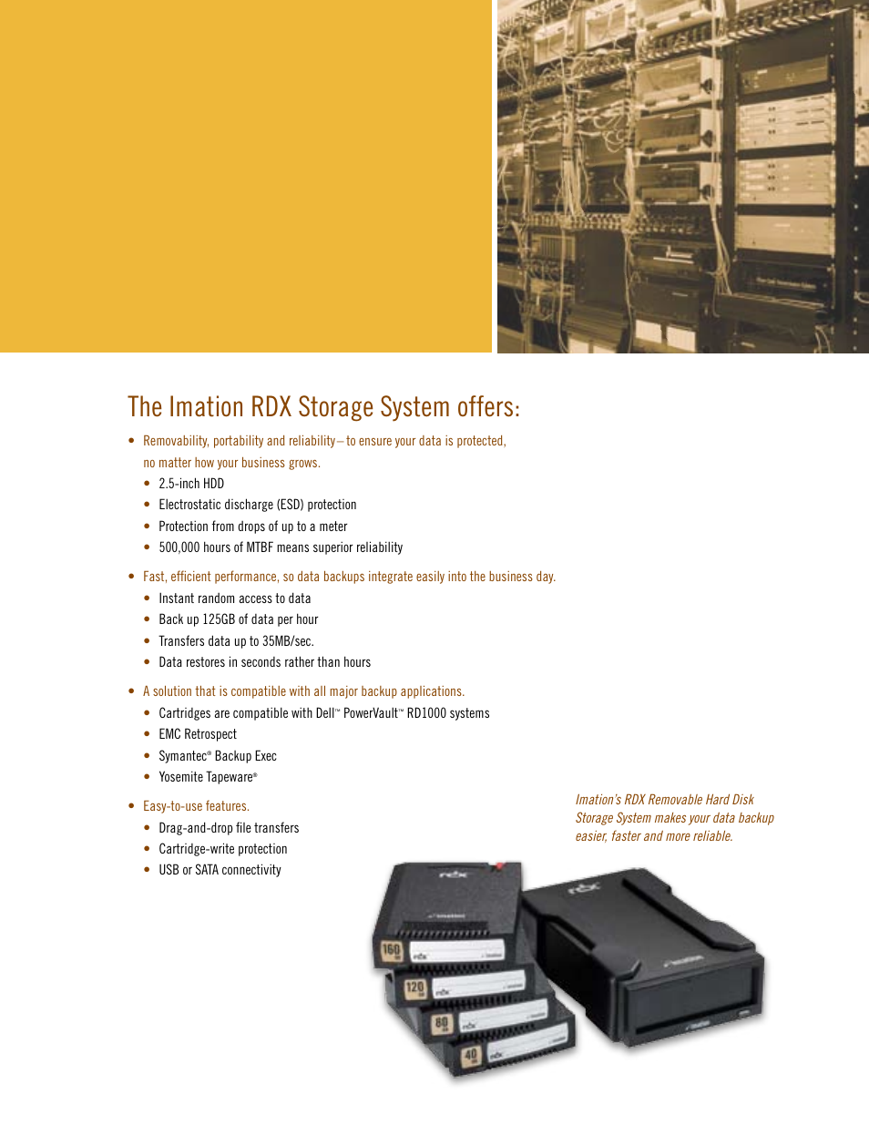 The imation rdx storage system offers | Imation RDX User Manual | Page 5 / 8