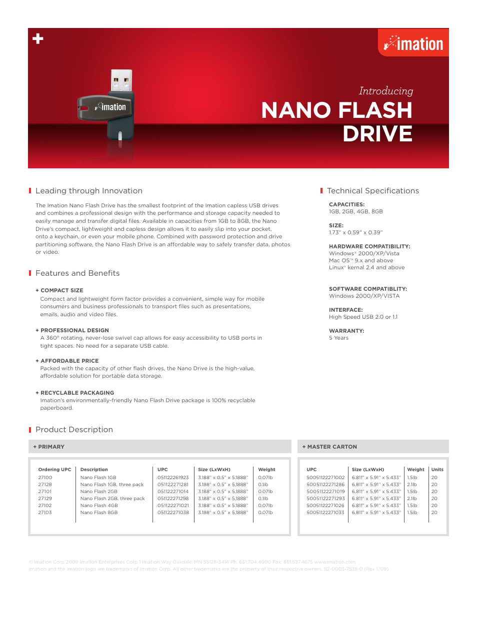Imation Nano Flash Drive User Manual | 1 page
