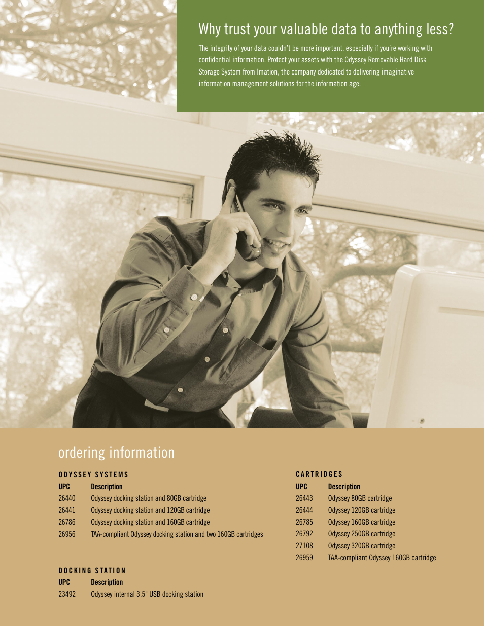 Why trust your valuable data to anything less, Ordering information | Imation Hard Disk User Manual | Page 7 / 8