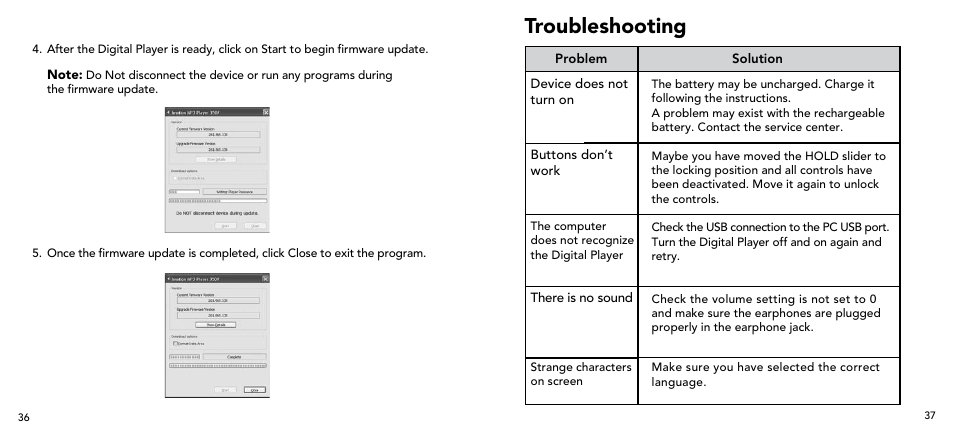 Troubleshooting | Imation 3503 User Manual | Page 19 / 64