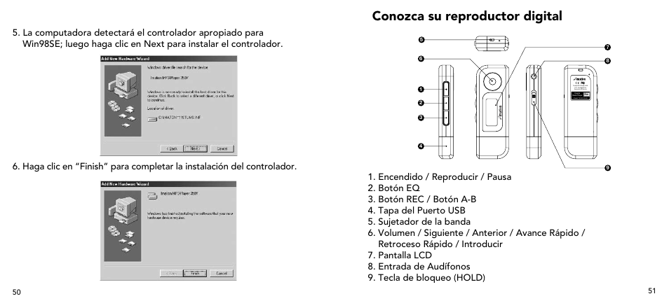 Conozca su reproductor digital | Imation 3503 User Manual | Page 26 / 64