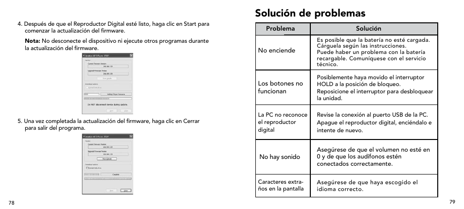 Solución de problemas | Imation 3503 User Manual | Page 40 / 64