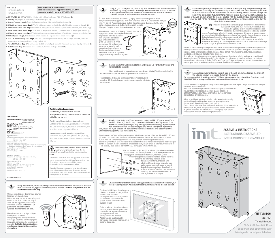 Init 8832-000198 User Manual | 1 page