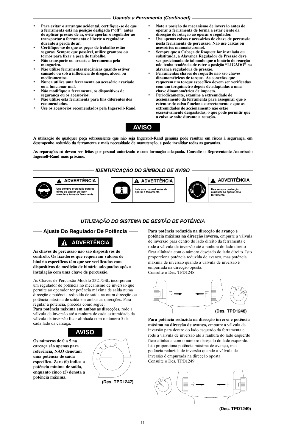 Aviso | Ives 232TGSL User Manual | Page 11 / 16