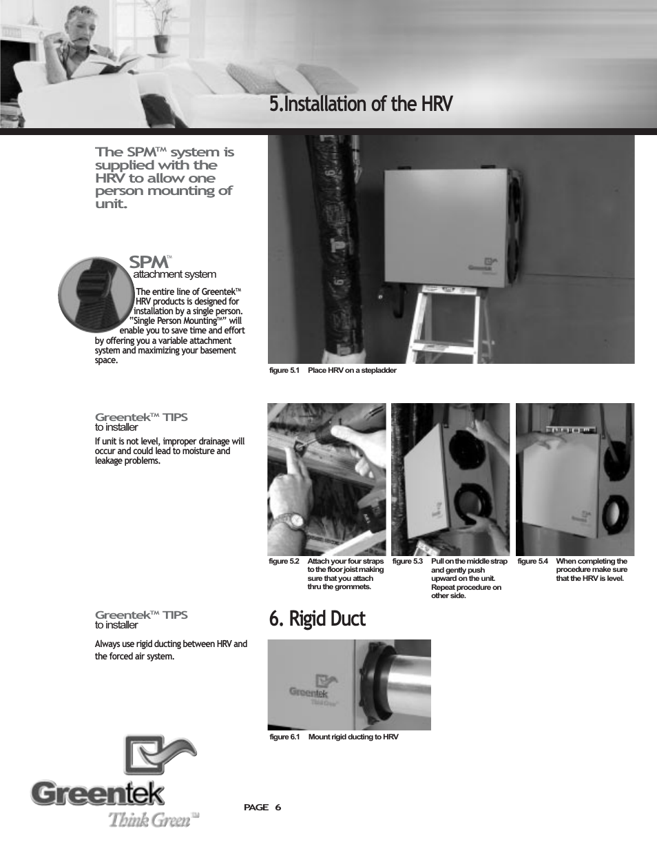 Installation of the hrv 6. rigid duct, The spm | Imperial SHMTM User Manual | Page 6 / 16