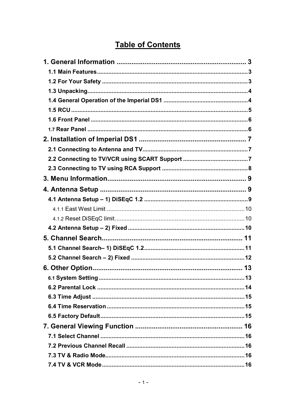 Imperial DS1 User Manual | Page 2 / 25