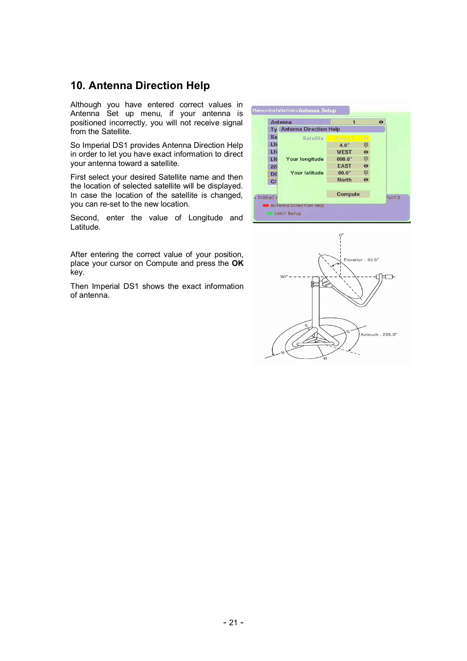 Antenna direction help | Imperial DS1 User Manual | Page 22 / 25