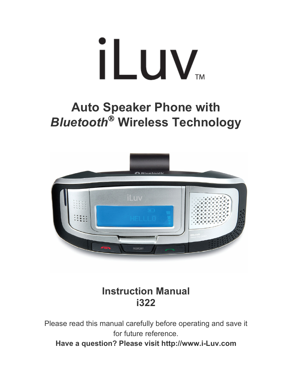 Iluv ii322 User Manual | 24 pages