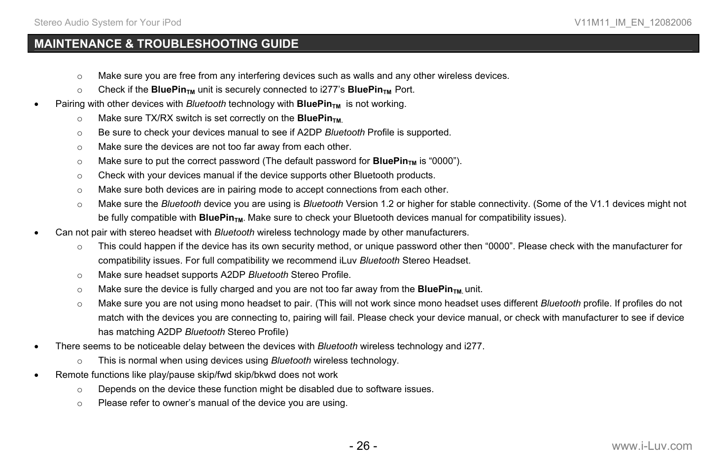 Iluv i277 User Manual | Page 27 / 29