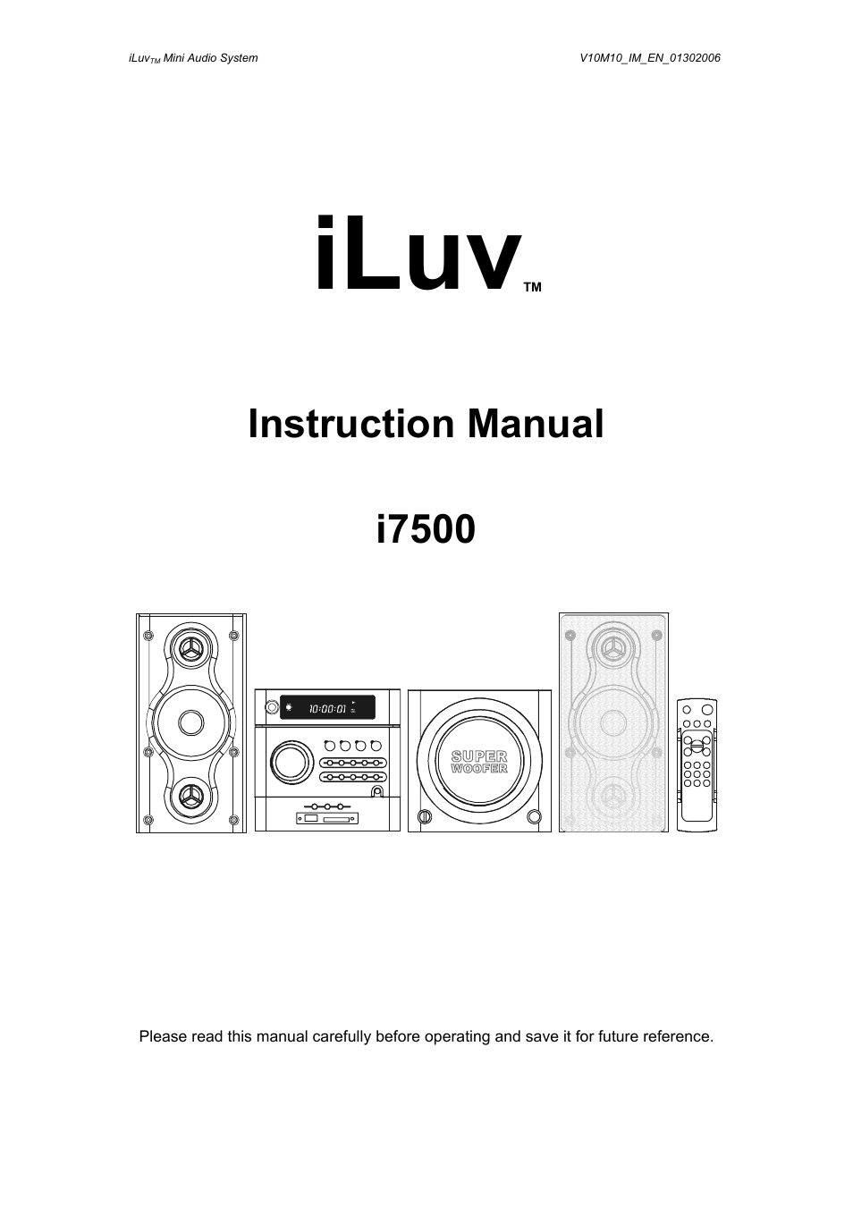 Iluv i7500 User Manual | 14 pages