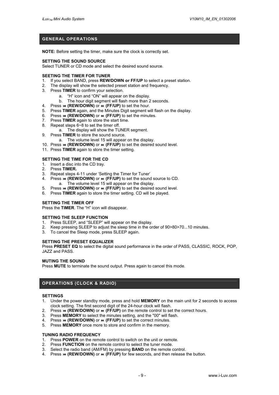 Iluv i7500 User Manual | Page 10 / 14