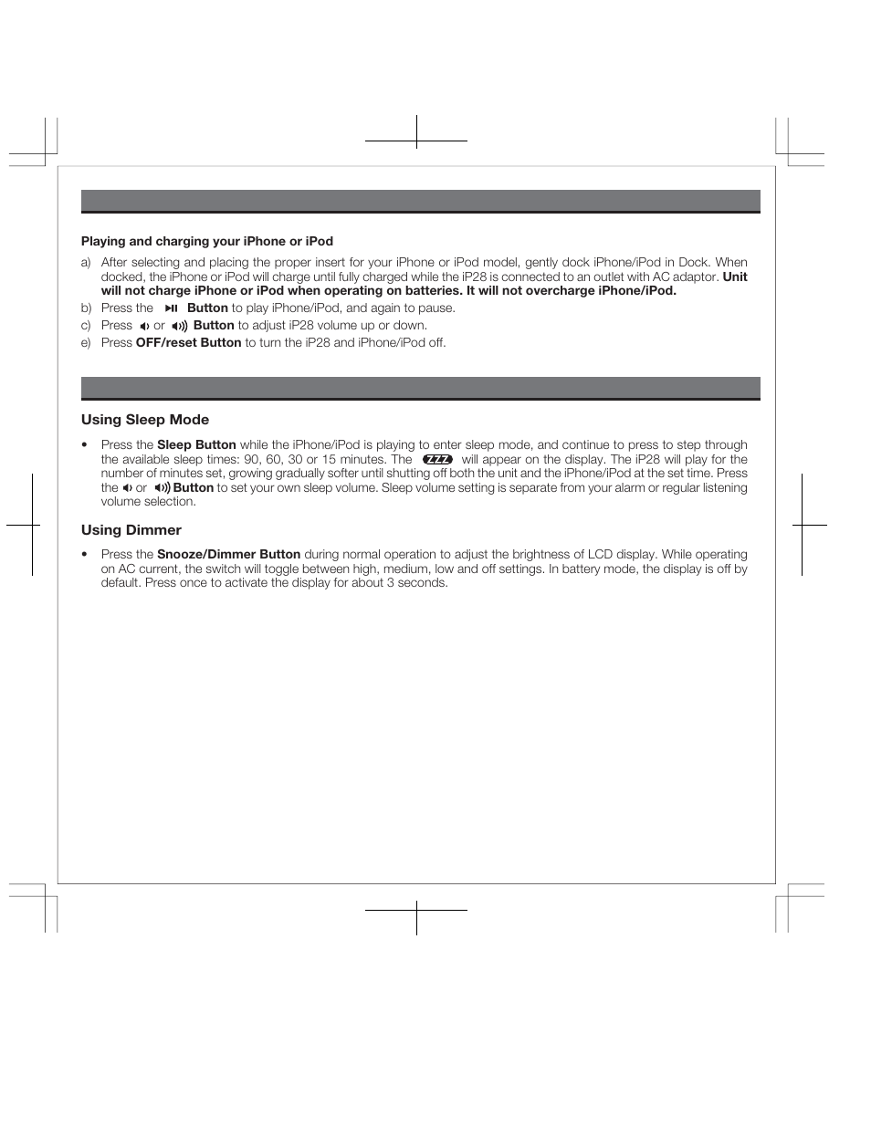 iHome IP28 User Manual | Page 7 / 12