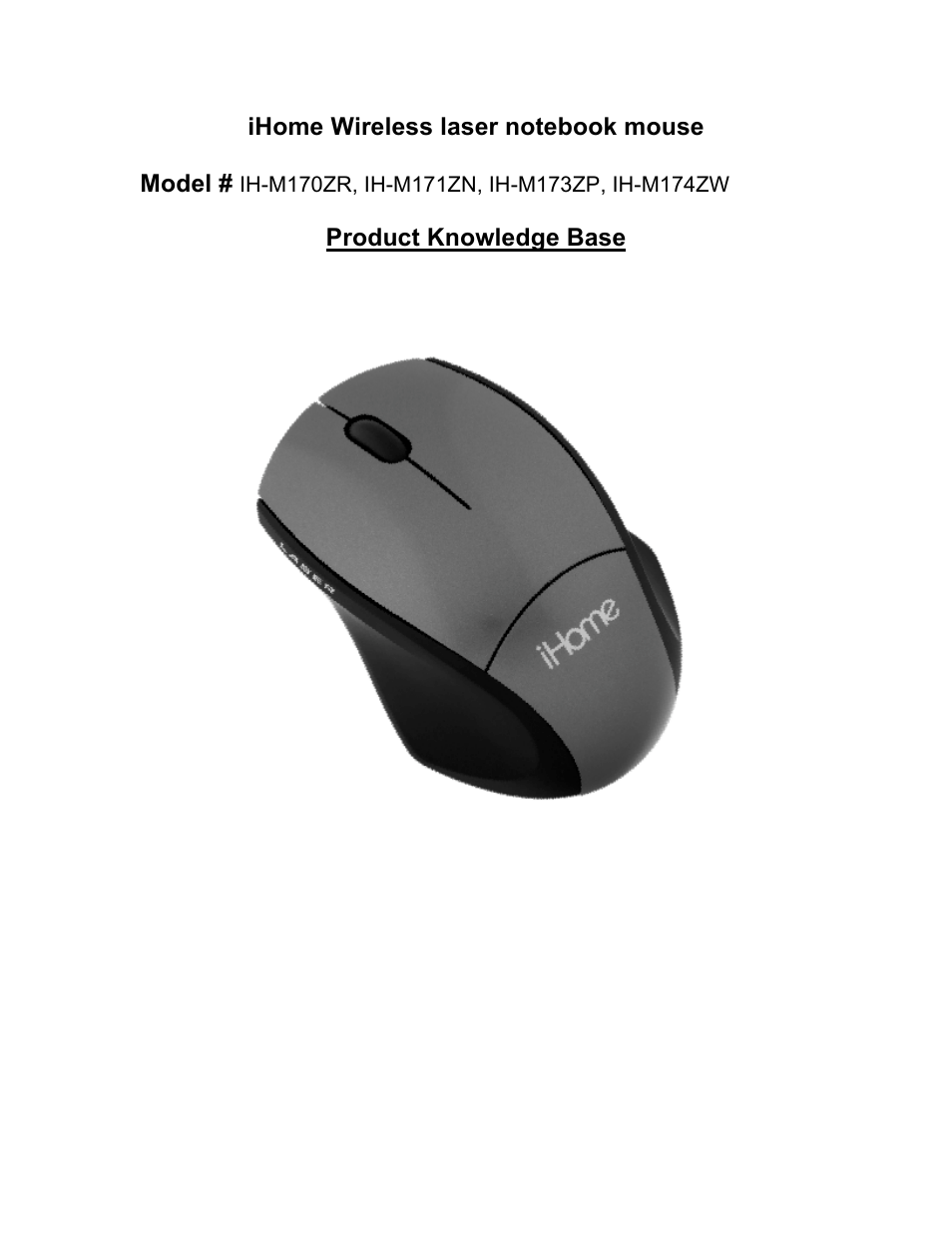 iHome IH-M171ZN User Manual | 4 pages