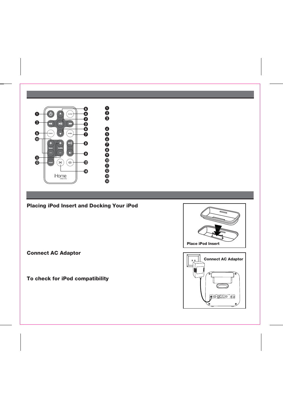 Using the ih82, Using the remote control | iHome iH82 User Manual | Page 7 / 15