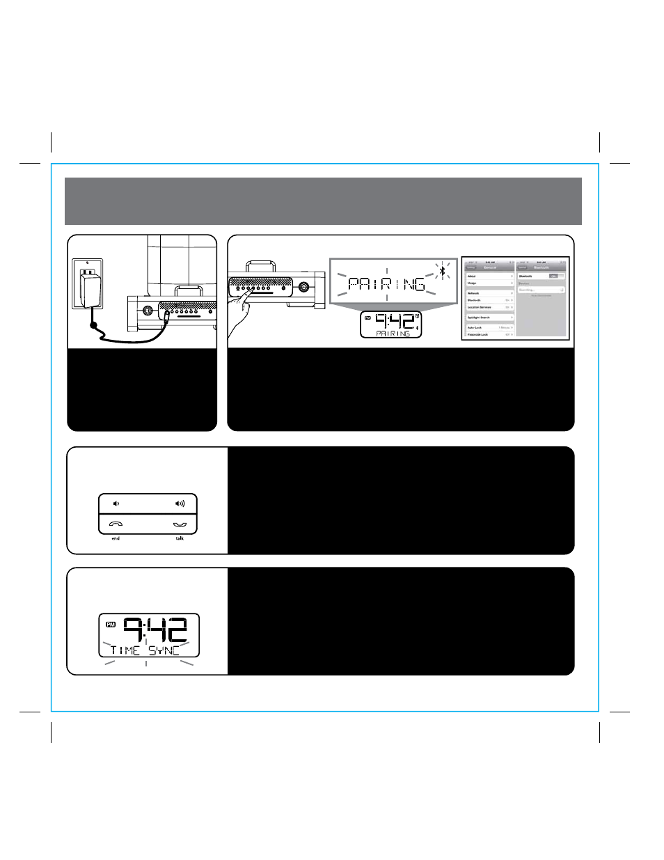 Ia100 quick start | iHome IA100 User Manual | Page 4 / 17
