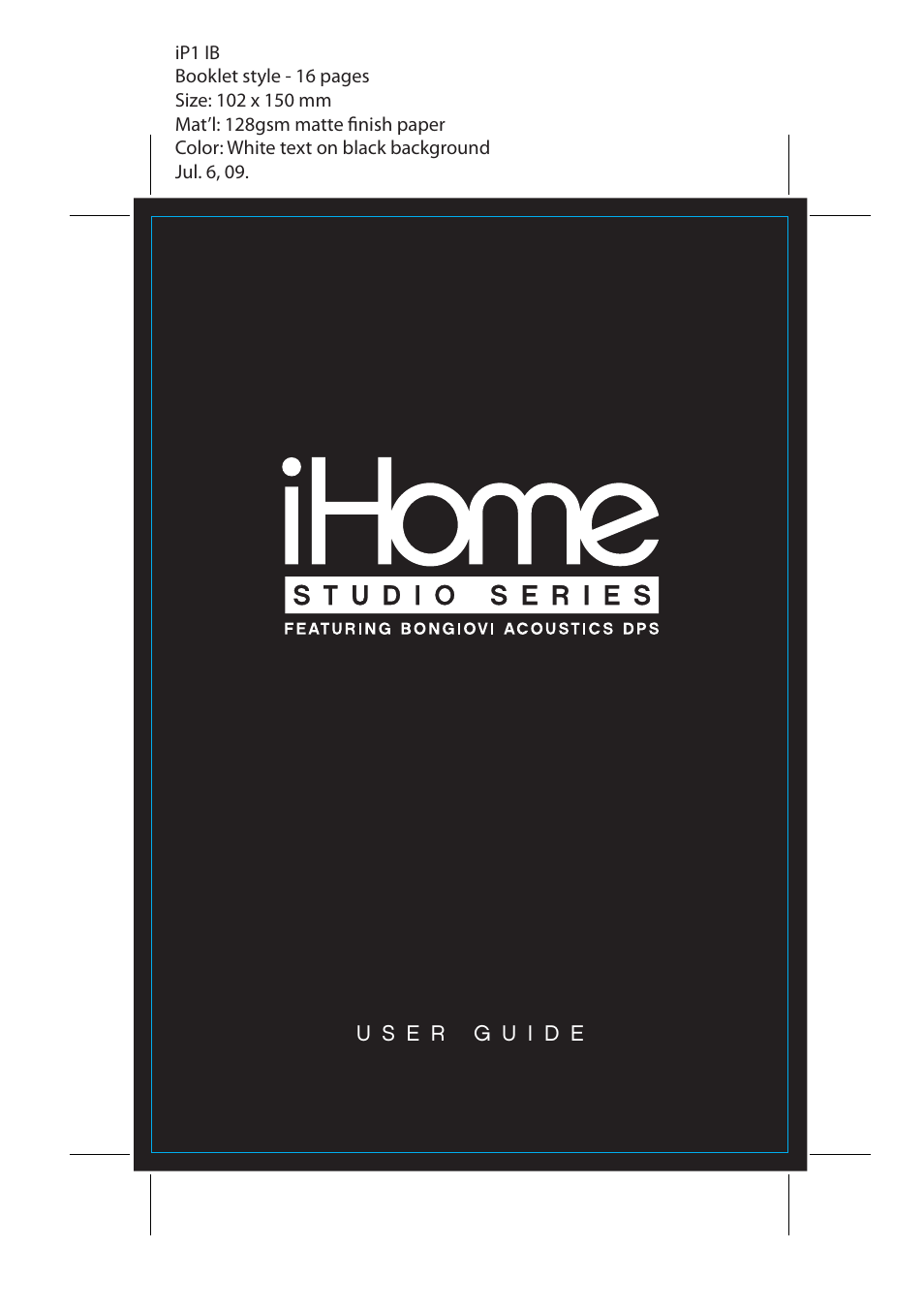 iHome Studio Series User Manual | 14 pages