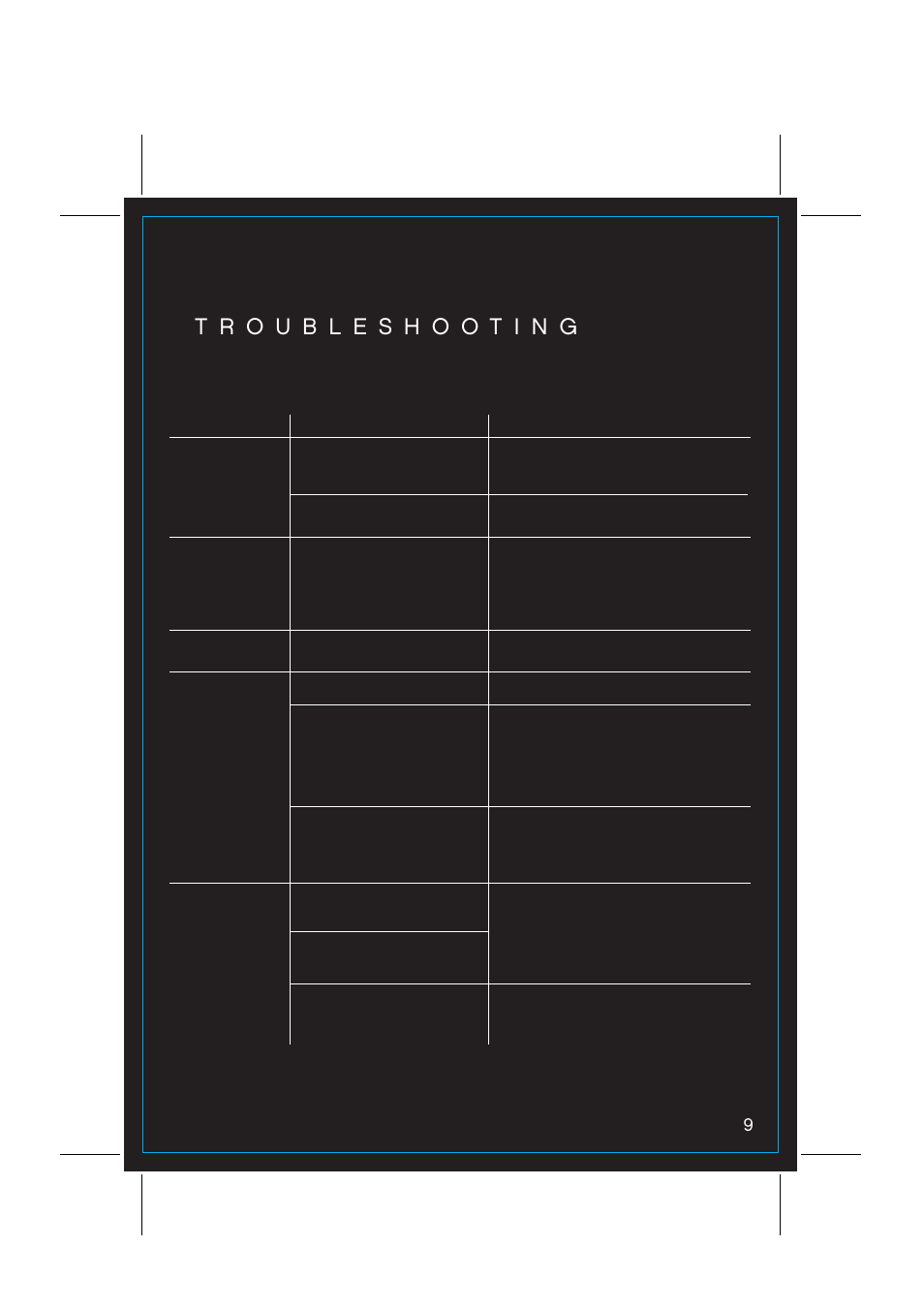 Symptom possible reason solution | iHome Studio Series User Manual | Page 10 / 14
