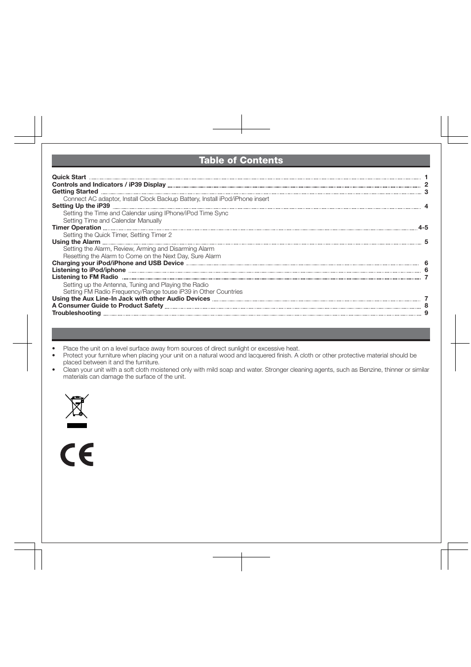 iHome IP39 User Manual | Page 2 / 12