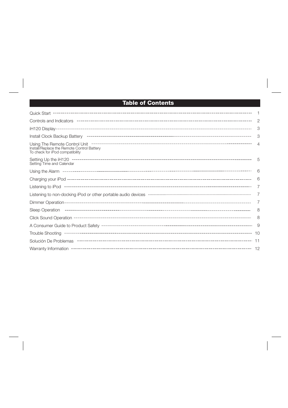 iHome iH120 User Manual | Page 2 / 15