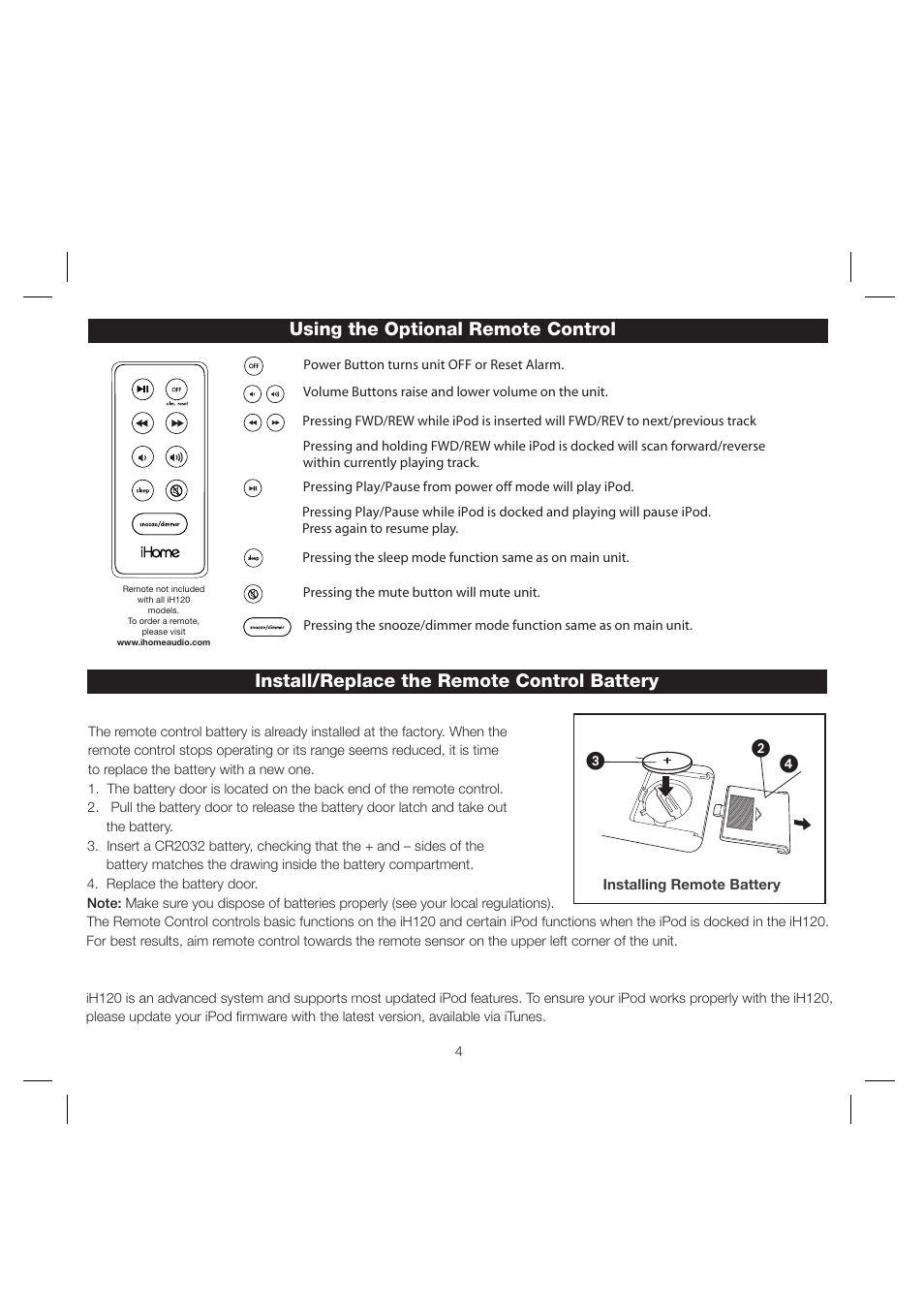 iHome iH120 User Manual | Page 7 / 15