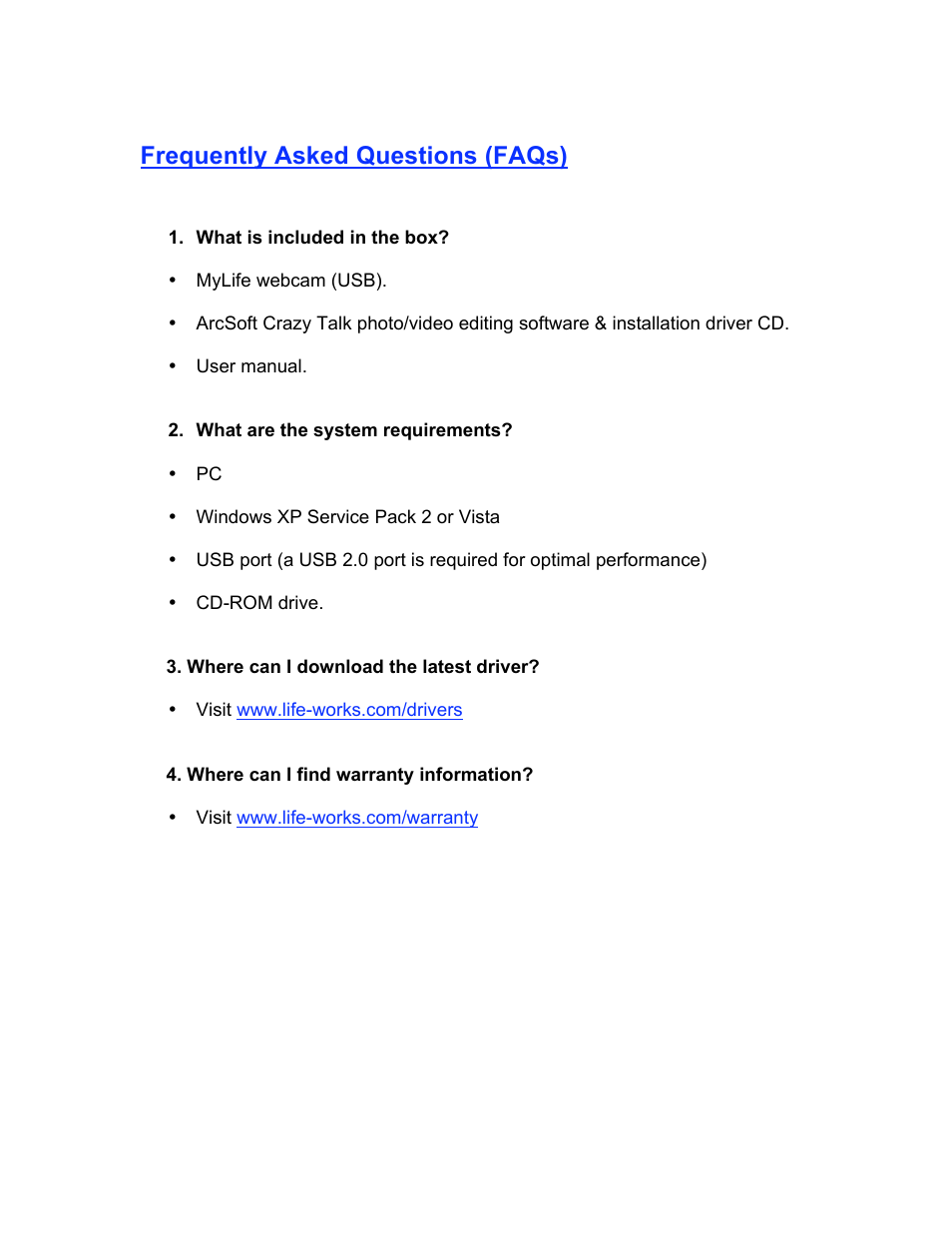 Frequently asked questions (faqs) | iHome IH-W303DN User Manual | Page 2 / 6