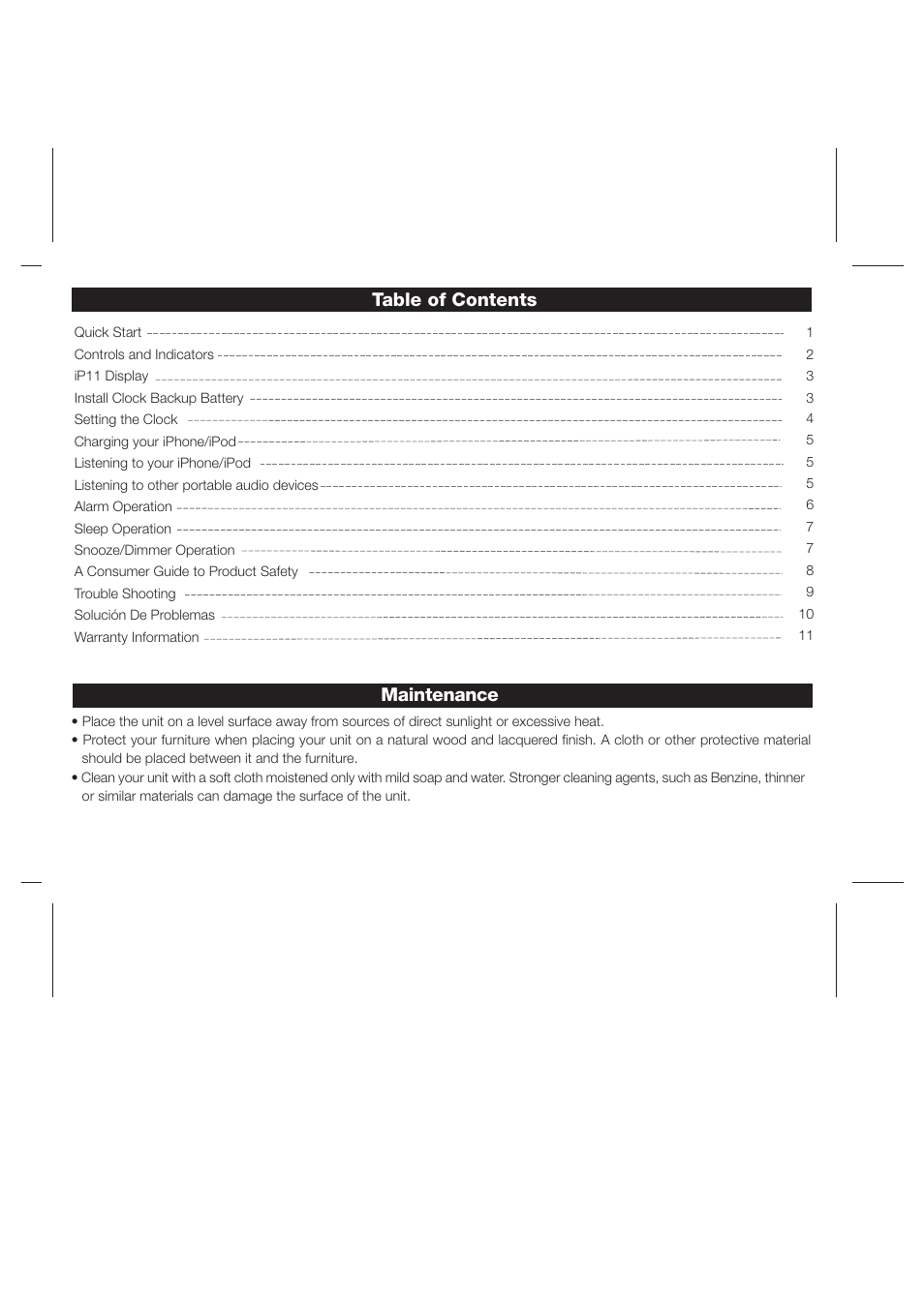 iHome iP11 User Manual | Page 2 / 14