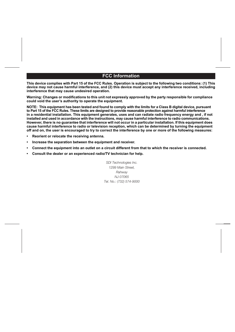 Fcc information | iHome iH11 User Manual | Page 3 / 15