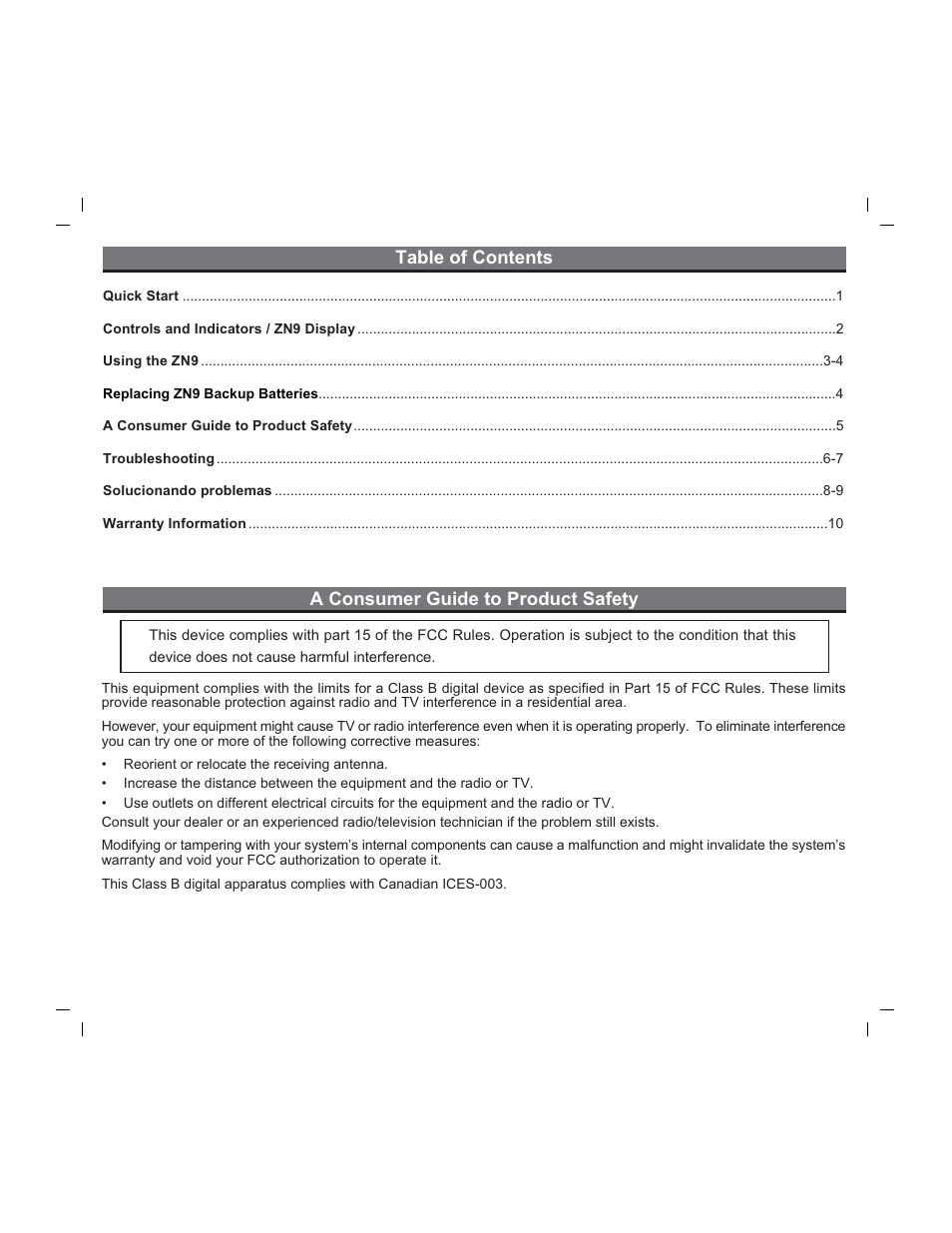 iHome ZN9 User Manual | Page 2 / 12