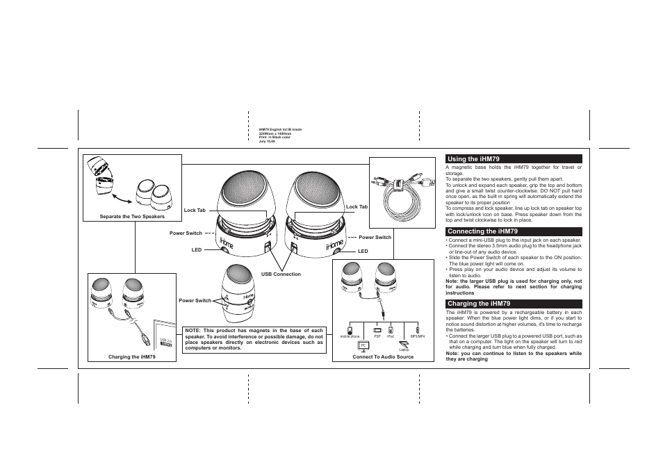 iHome IHM79 User Manual | Page 2 / 2