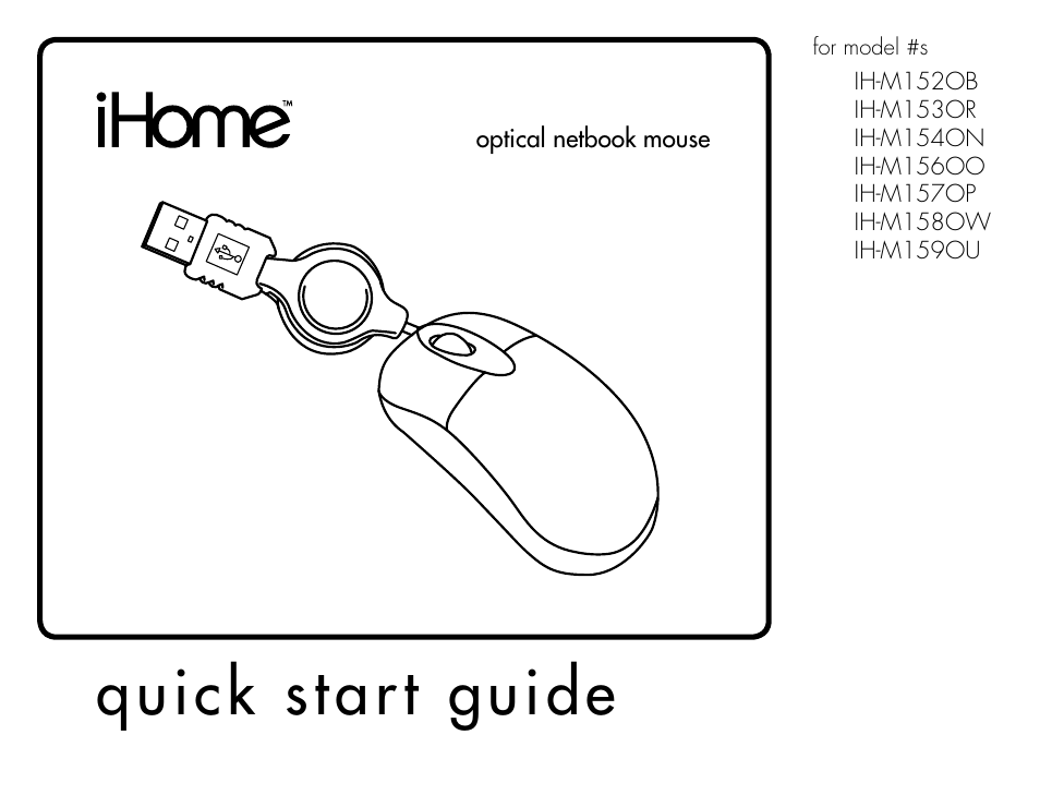 iHome IH-M152OB User Manual | 8 pages