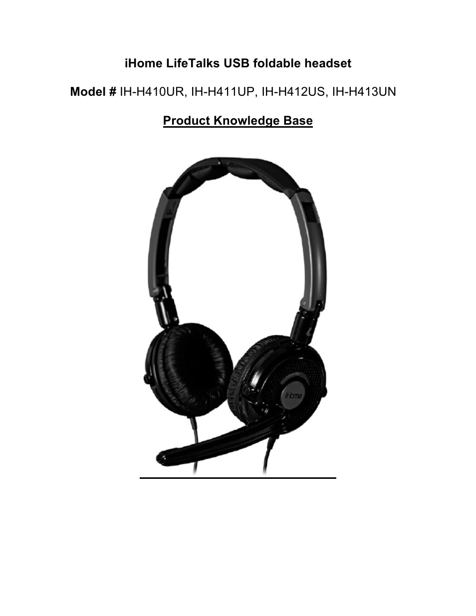 iHome IH-H410UR User Manual | 4 pages