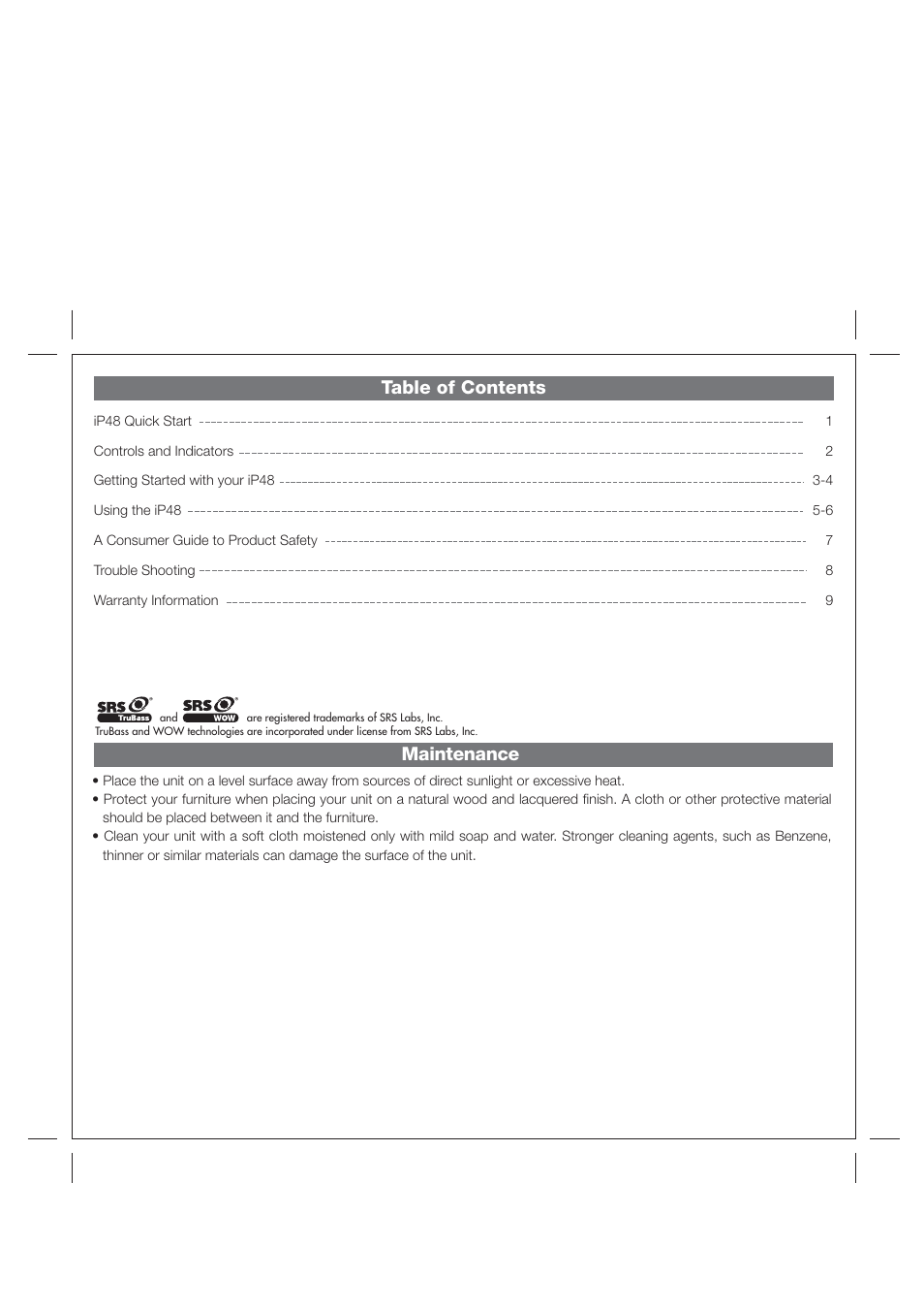 iHome IP48 User Manual | Page 2 / 12