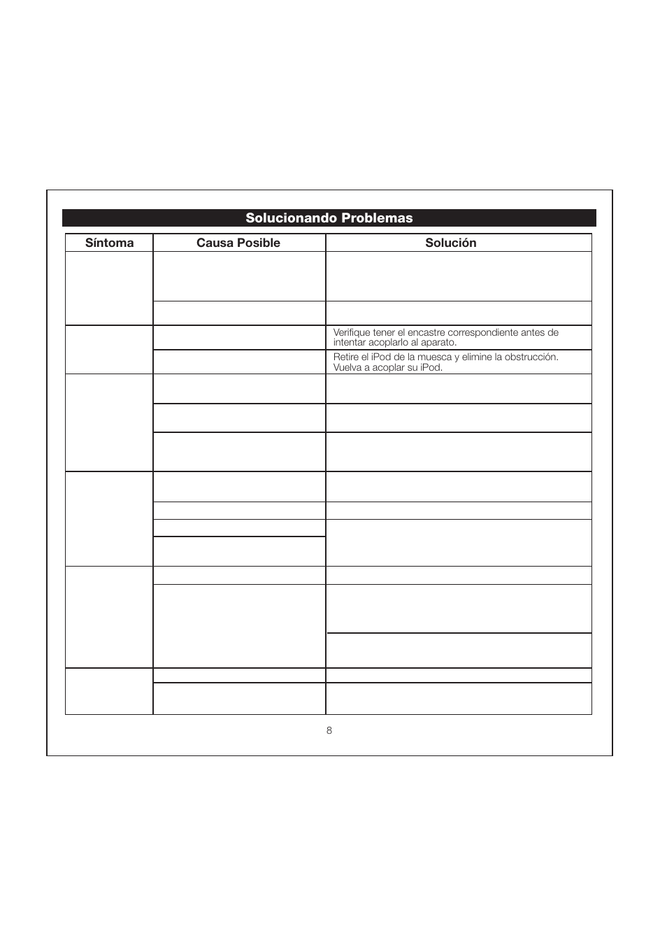 Solucionando problemas | iHome iH69 User Manual | Page 11 / 12