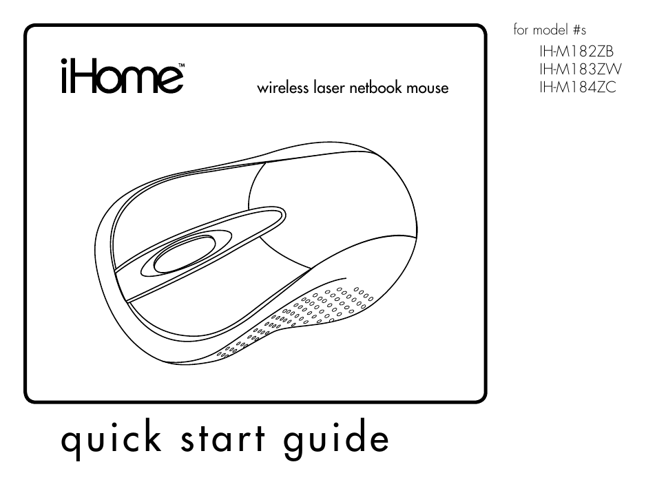 iHome IH-M183ZW User Manual | 8 pages