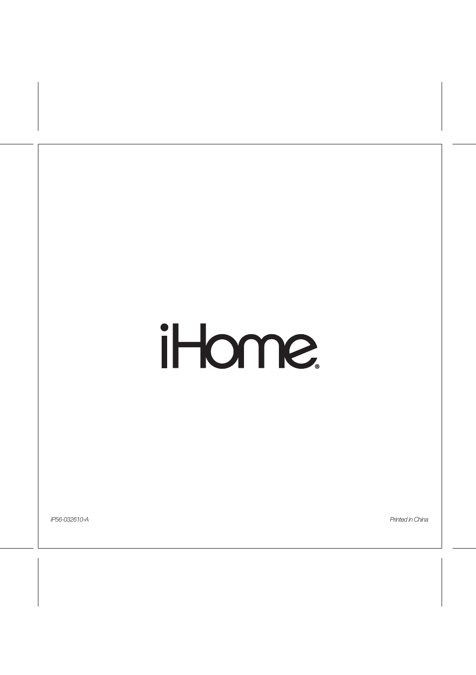 iHome IP56 User Manual | Page 10 / 10