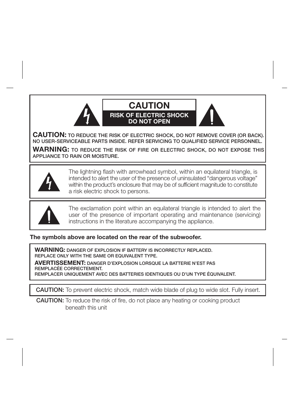 Caution, Warning | iHome IPOD IH52 User Manual | Page 3 / 19