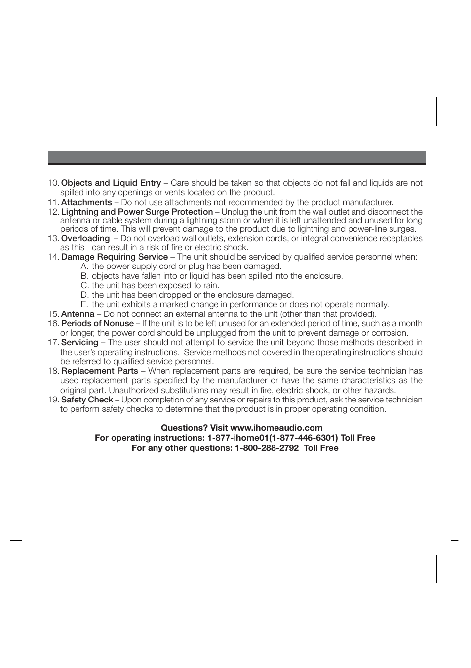 iHome IPOD IH52 User Manual | Page 6 / 19