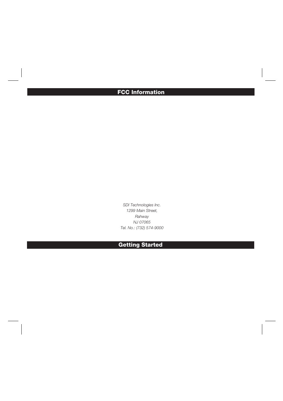 Fcc information getting started | iHome iH64 User Manual | Page 3 / 12