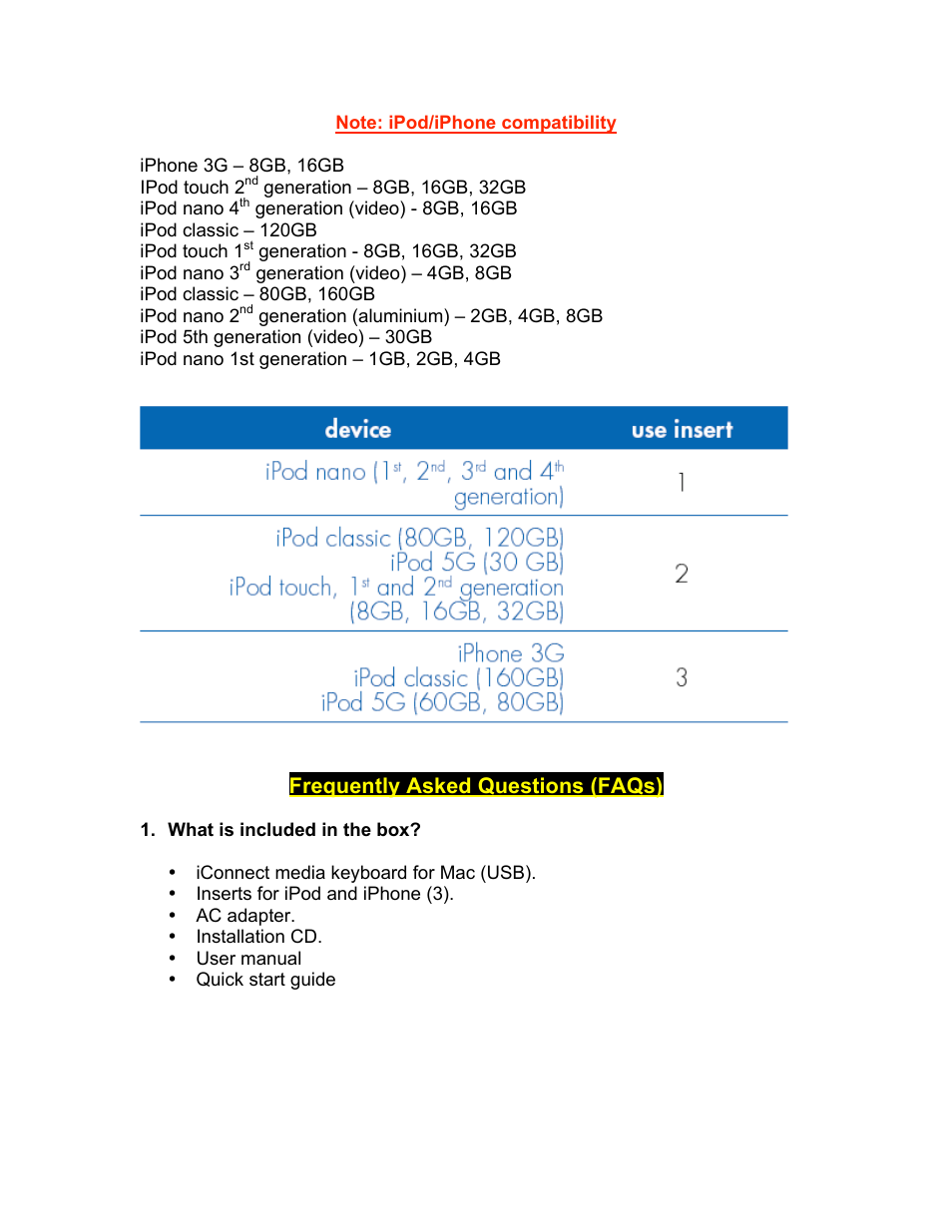 Frequently asked questions (faqs) | iHome IH-K231MS User Manual | Page 2 / 6